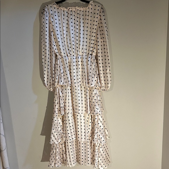 Tuckernuck Ivory and Black Dot Midi Dress - Picture 3 of 5